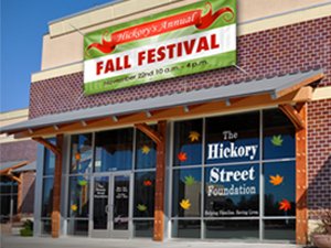Banner on storefront