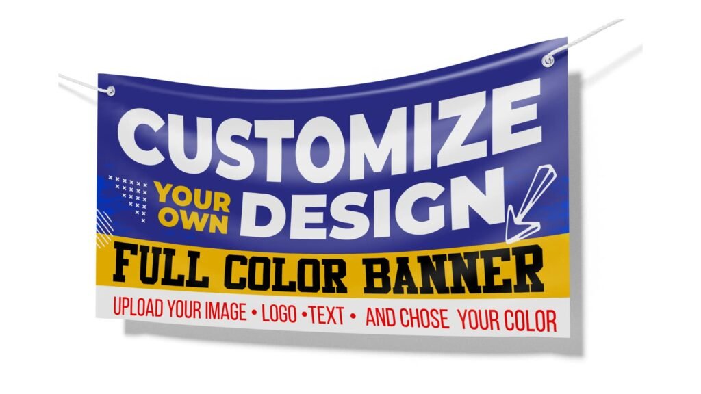 a hanging banner